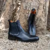 Height Increasing Black Leather Fenland Slip On Chelsea Boots sold by Costoso Italiano