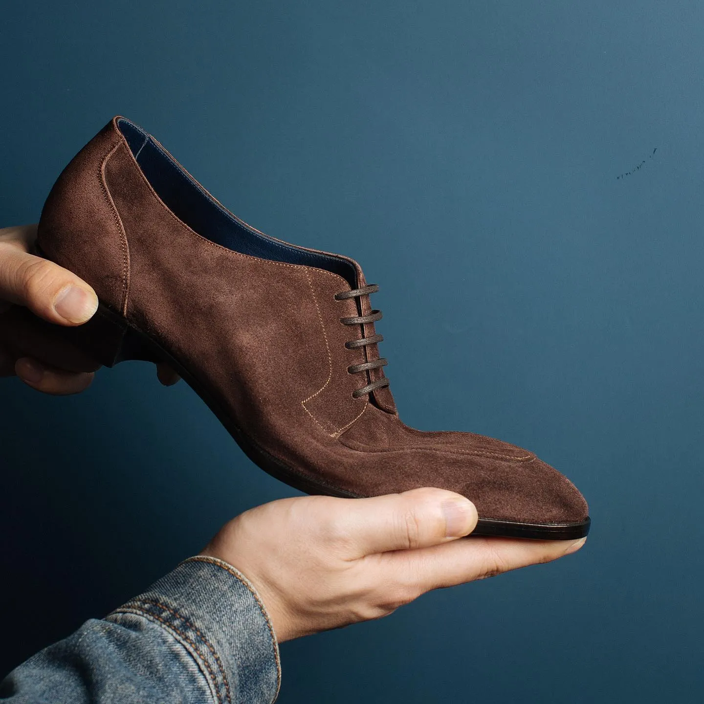 Brown Suede Perugia Lace Up Derby Shoes - AW24 sold by Costoso Italiano