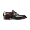 Flat Feet Shoes - Brown and Black Leather Castle Monk Straps with Arch Support sold by Costoso Italiano
