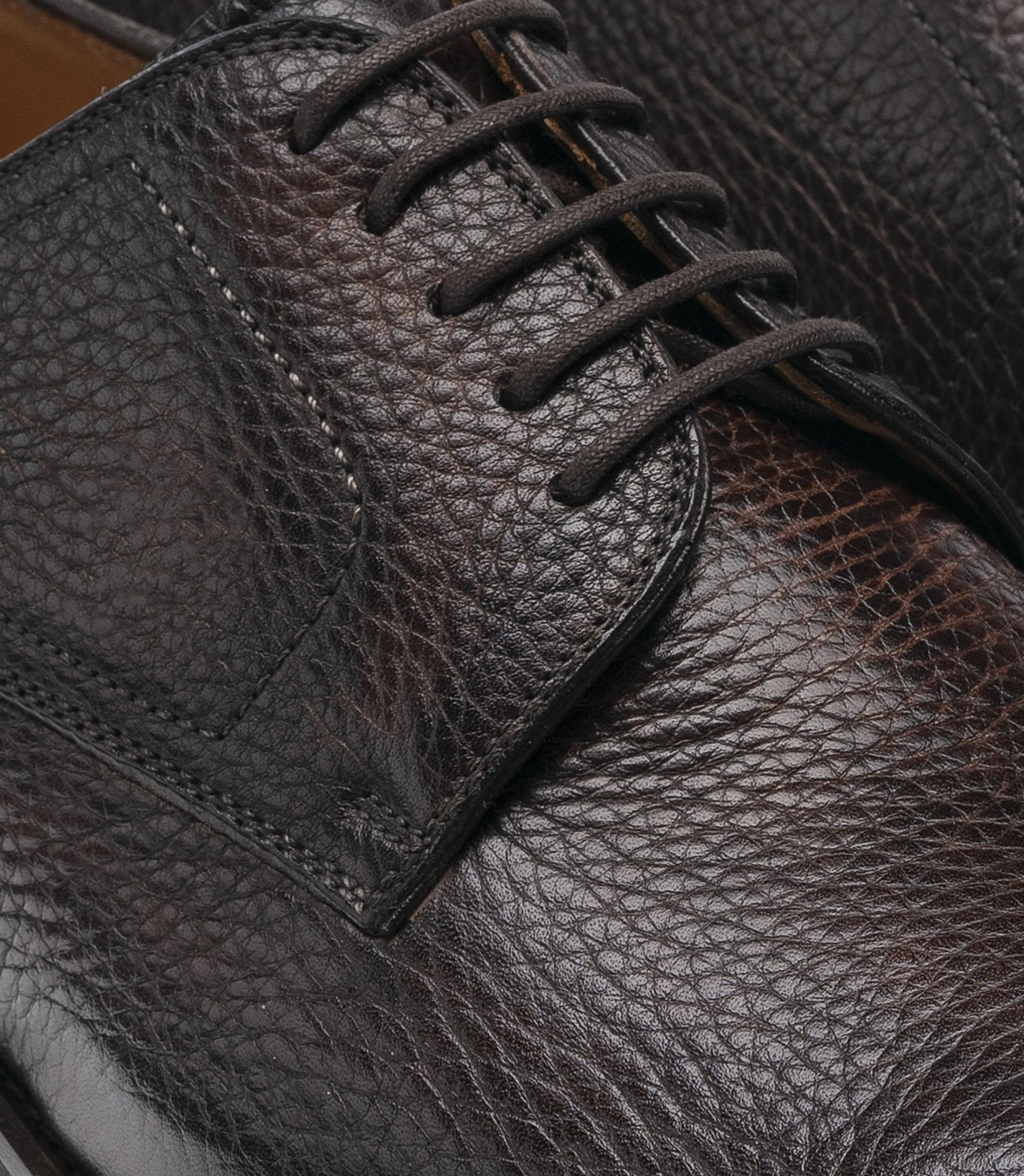 Height Increasing Brown Leather Scripton Chunky Derby Shoes - ITALIAN AW26 sold by Costoso Italiano product image thumbnail 3
