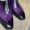 Purple Leather Lavender Luxe Whole Cut Loafer Shoes sold by Costoso Italiano