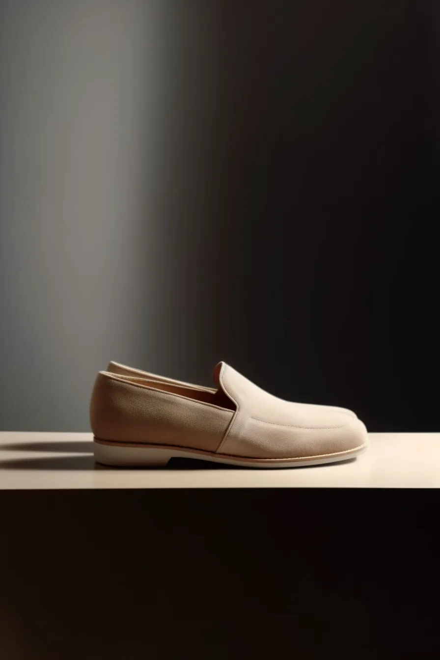 Beige Suede Ronan Slip On Loafers with White Sole - Summer 2024 Collection : The Dapper Edit sold by Costoso Italiano