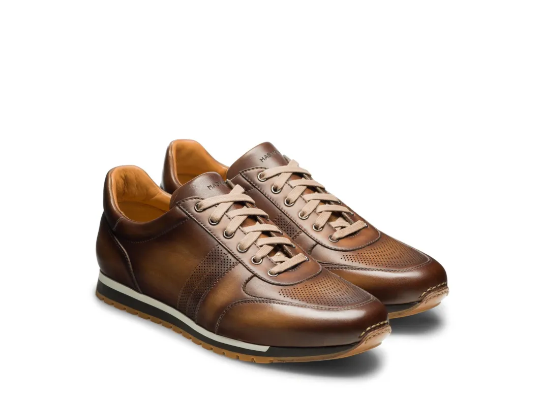 Tan Leather Tausor Lace Up Running Sneaker Shoes - AW24 sold by Costoso Italiano