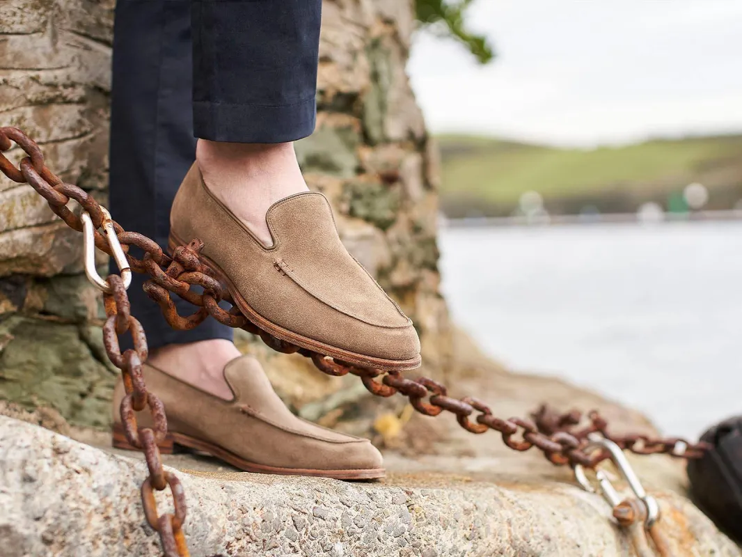 Beige Suede Eleonora Loafers - Work Edition -ITALIAN AW26 sold by Costoso Italiano