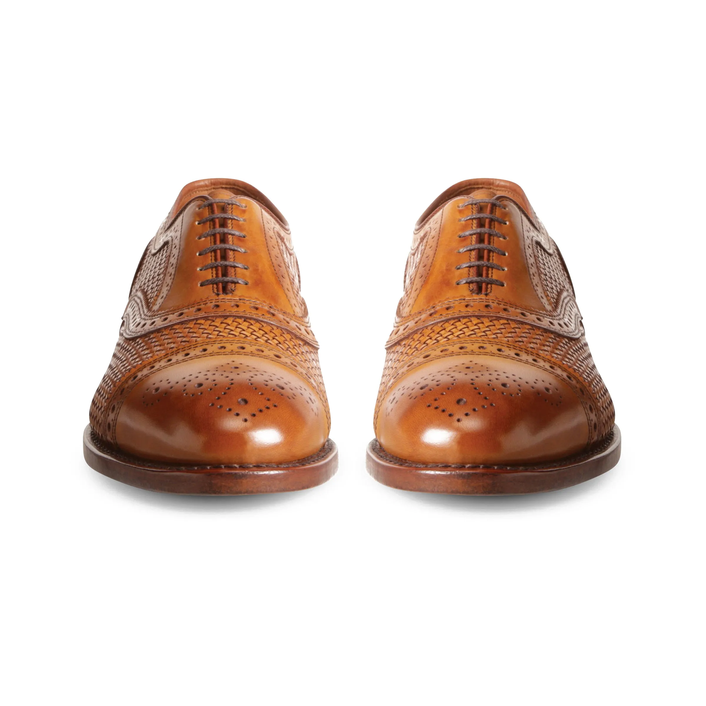 Height Increasing Tan Braided Leather Morice Brogue Oxfords sold by Costoso Italiano product image thumbnail 4