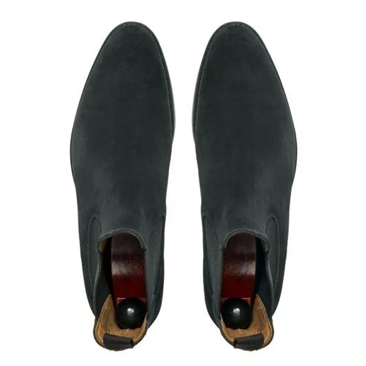 Black Suede Fenland Slip On Chelsea Boots sold by Costoso Italiano product image thumbnail 2