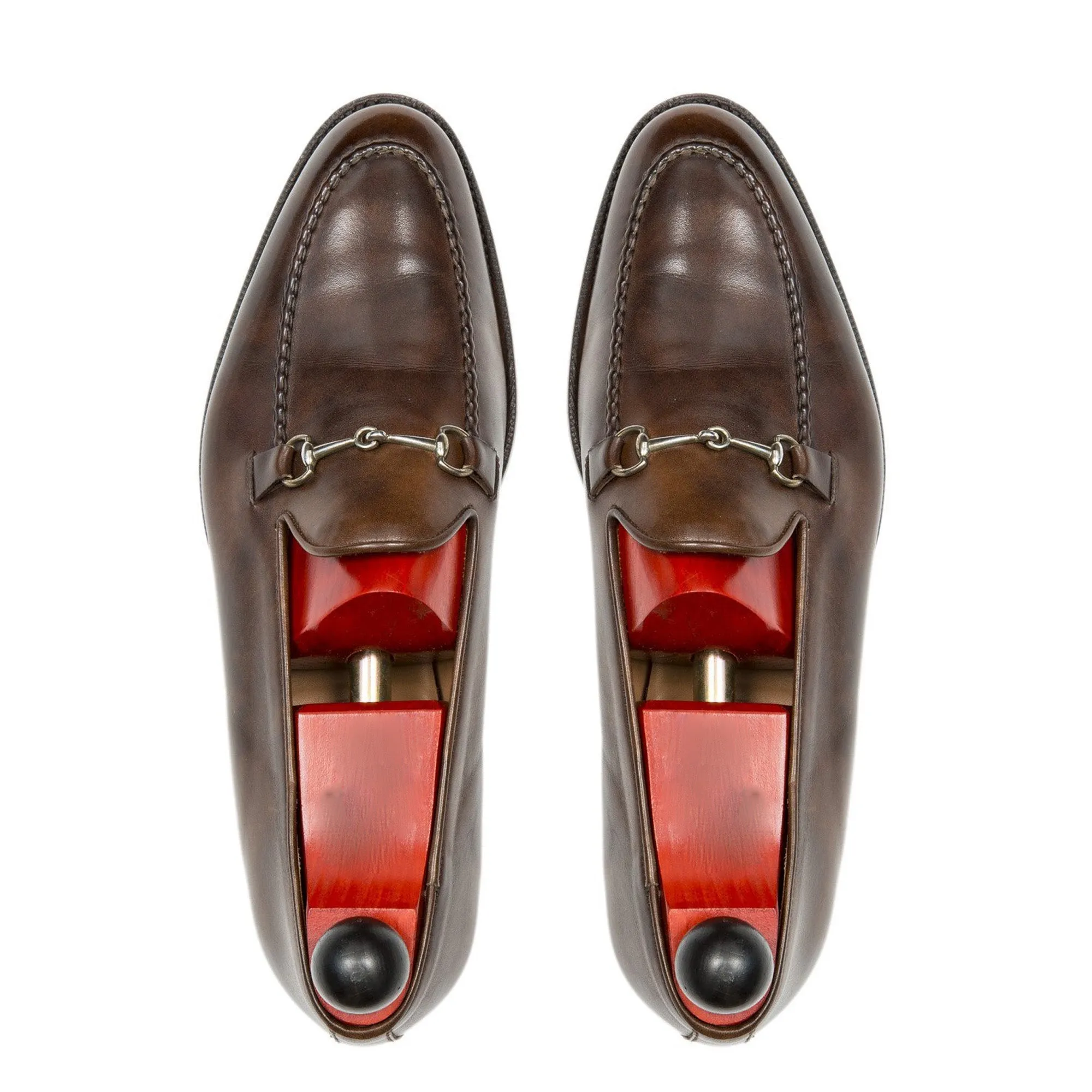 Height Increasing Brown Leather Palmela Horsebit Loafers sold by Costoso Italiano product image thumbnail 3