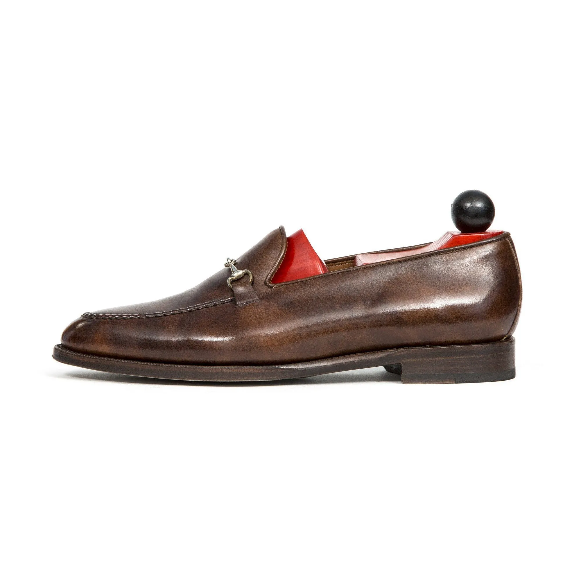 Height Increasing Brown Leather Palmela Horsebit Loafers sold by Costoso Italiano product image thumbnail 2