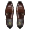 Height Increasing Brown Leather Castle Monk Straps sold by Costoso Italiano