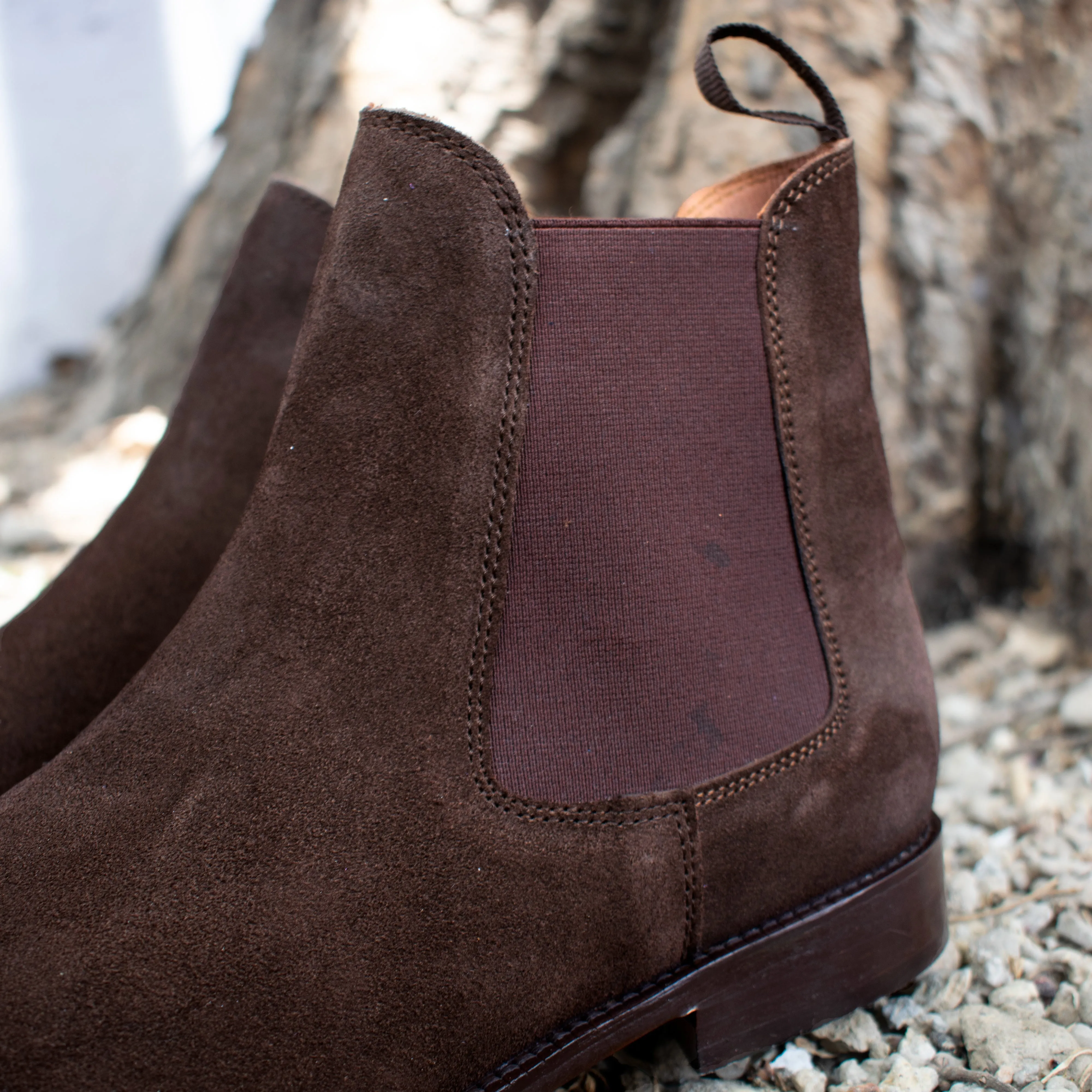 Height Increasing Brown Suede Fenland Slip On Chelsea Boots sold by Costoso Italiano product image thumbnail 3