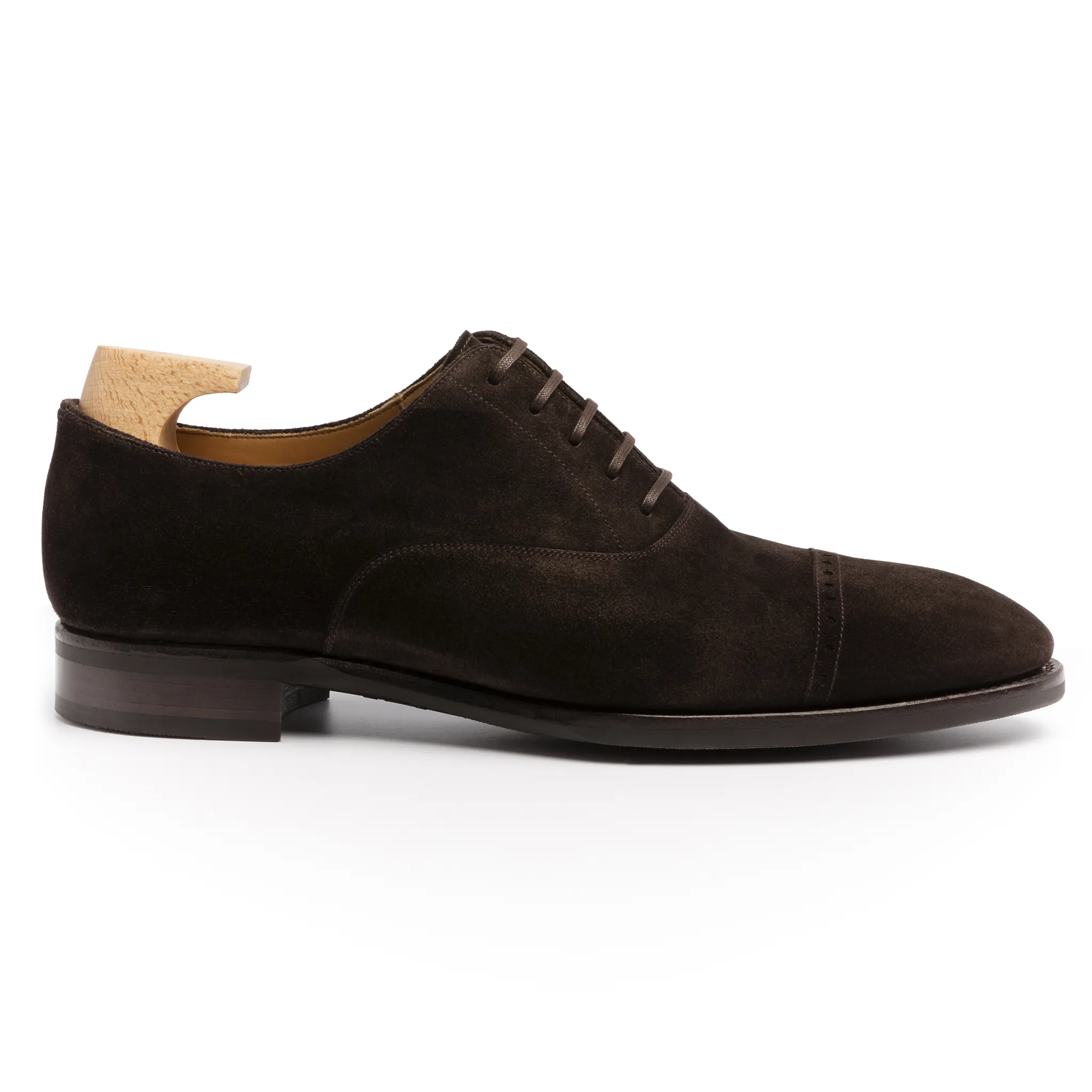 Height Increasing Brown Suede Eastney Toe Cap Oxfords sold by Costoso Italiano product image thumbnail 3