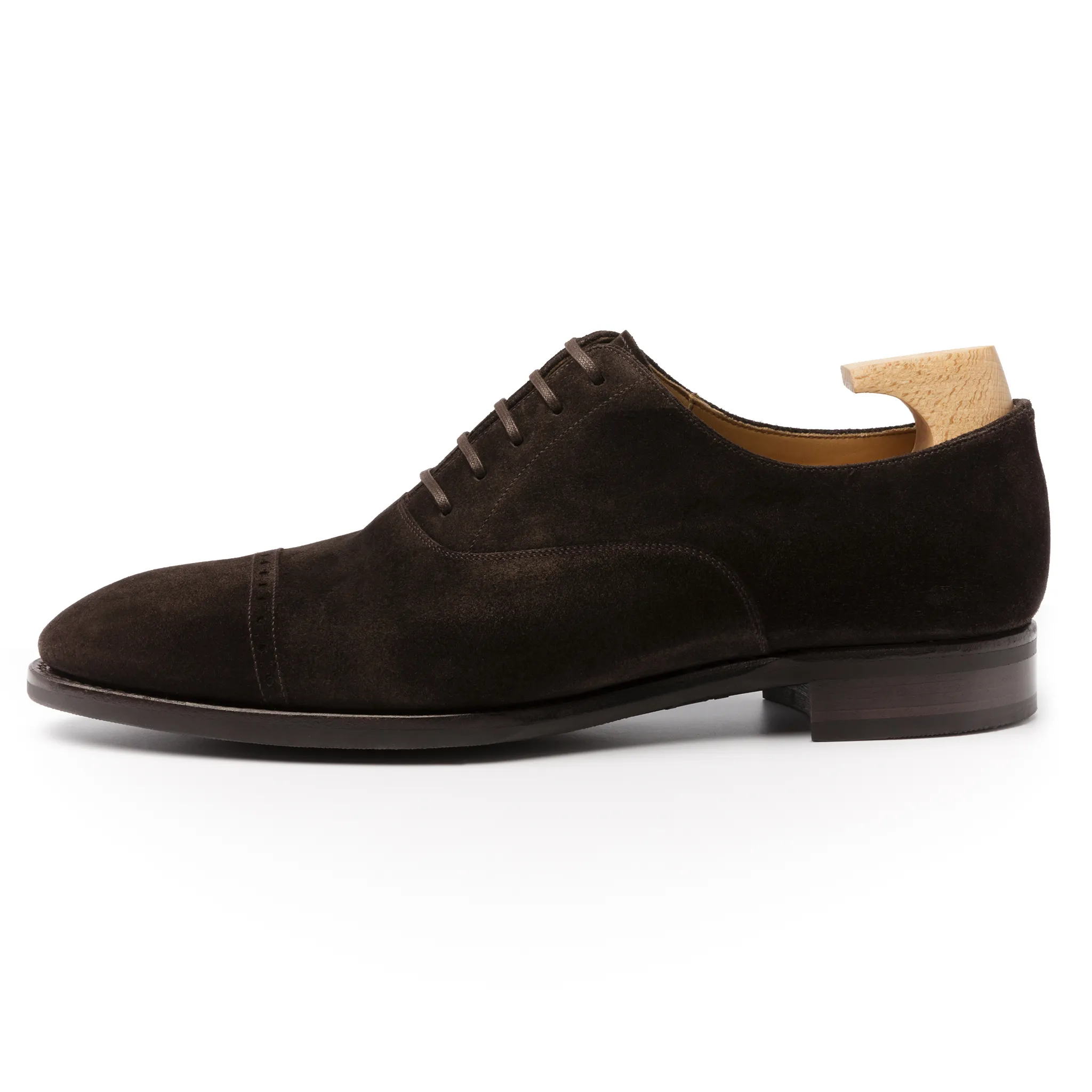Height Increasing Brown Suede Eastney Toe Cap Oxfords sold by Costoso Italiano product image thumbnail 2