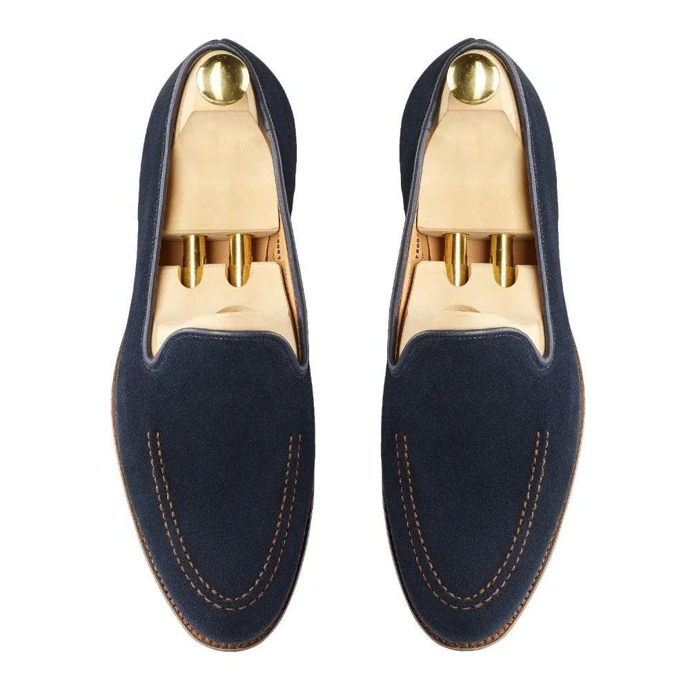 Height Increasing Navy Blue Suede Rotenburg Loafers sold by Costoso Italiano product image thumbnail 3