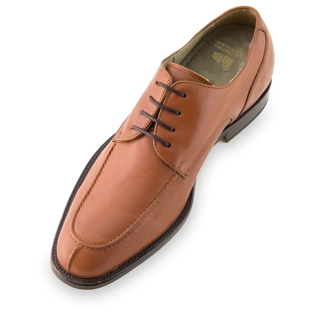 Height Increasing Tan Leather Wynyard Derby Shoes sold by Costoso Italiano product image thumbnail 3