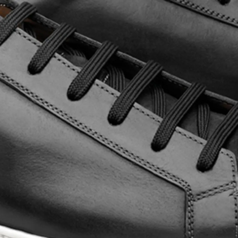 Black Leather Cornella Lace Up Sneakers sold by Costoso Italiano product image thumbnail 2