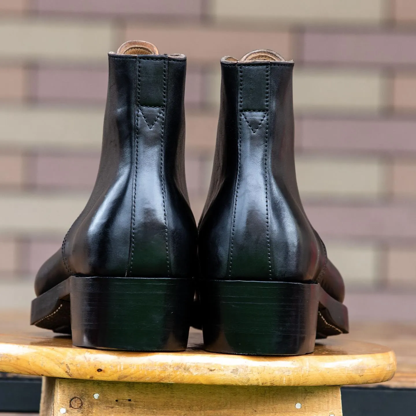 Black Leather Fylde Lace Up Chukka Boots sold by Costoso Italiano product image thumbnail 5