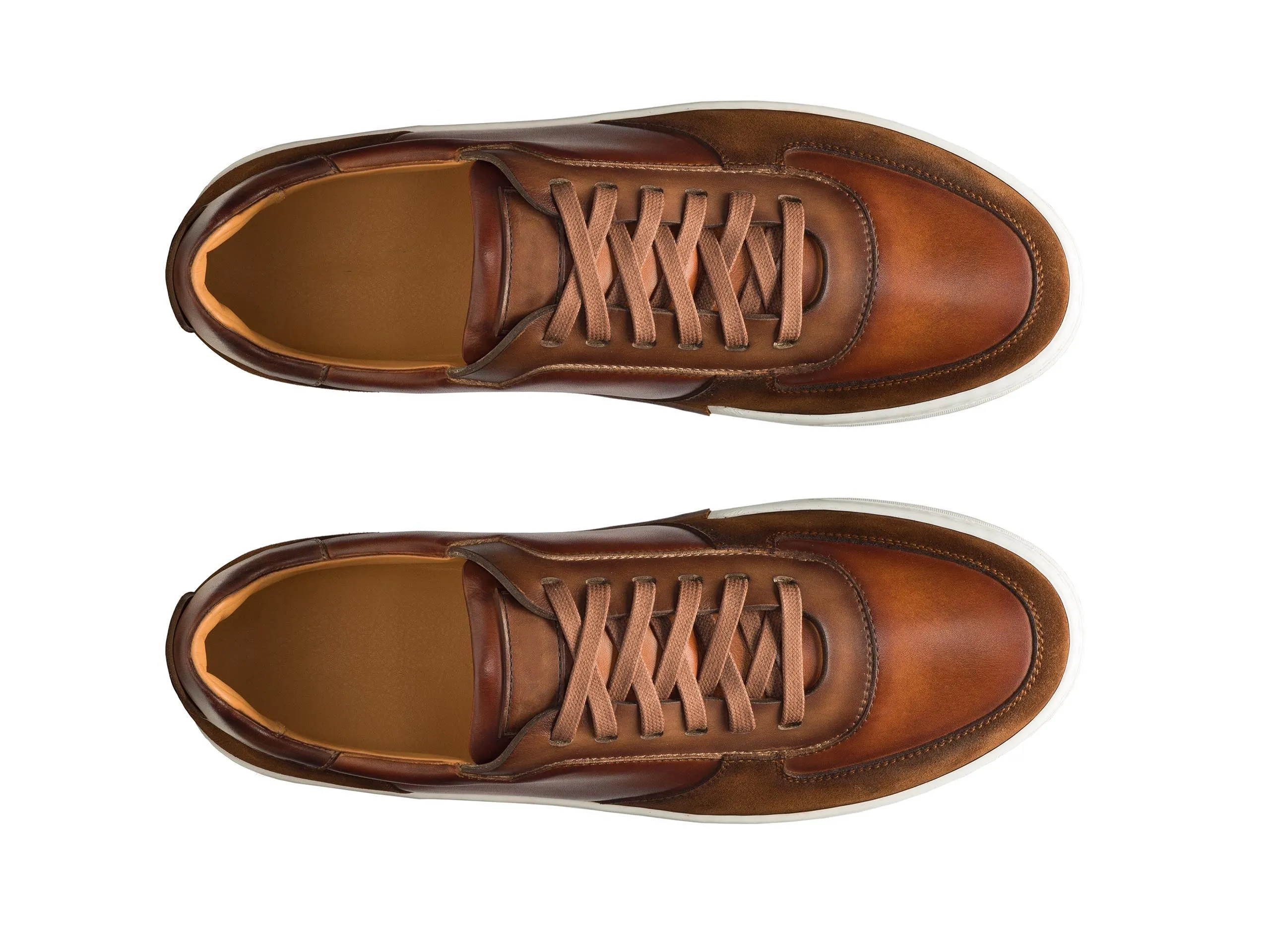 Tan Suede and Leather Nasinu Lace Up Sneakers sold by Costoso Italiano product image thumbnail 3