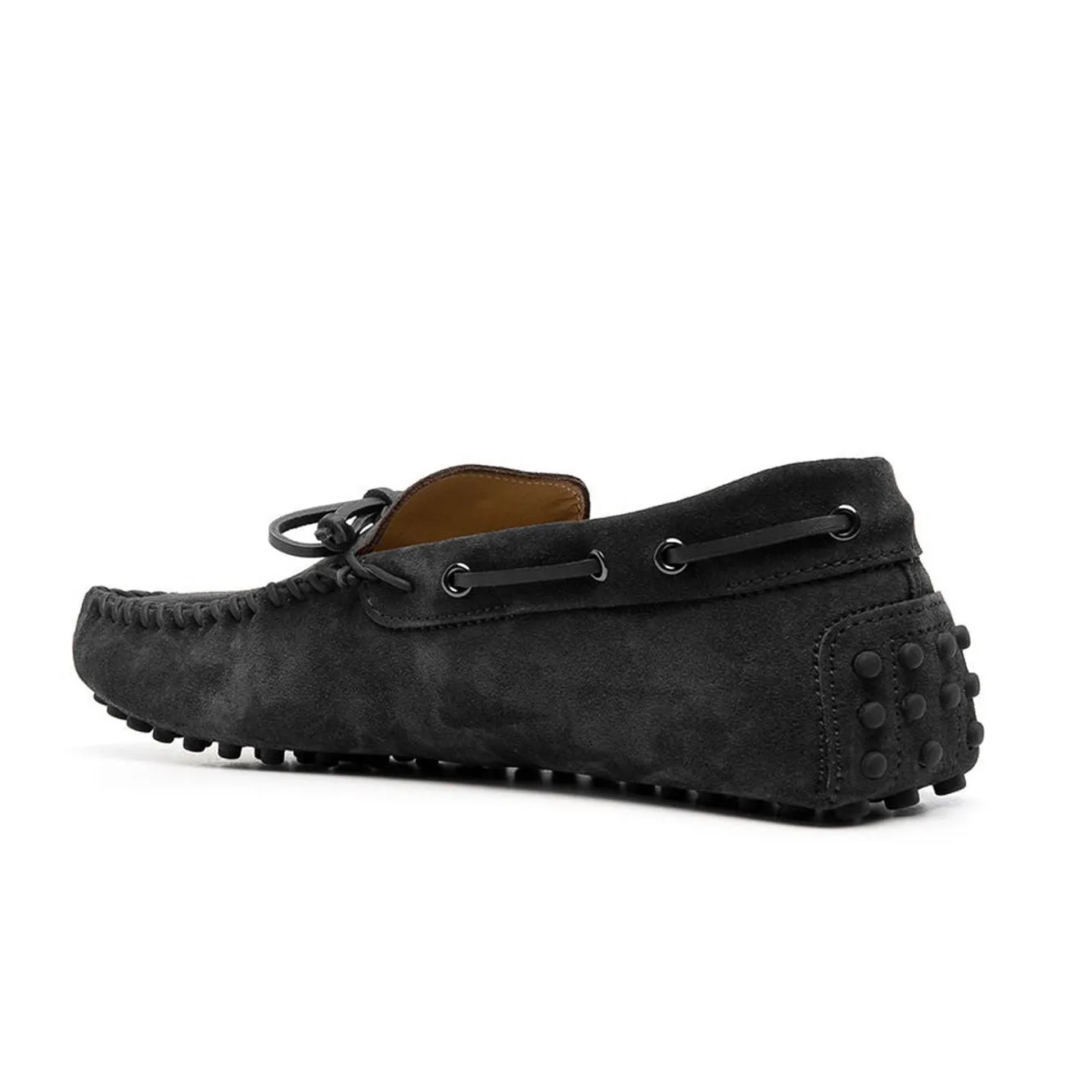 Height Increasing Black Suede Alcalde Driving Loafers sold by Costoso Italiano product image thumbnail 4
