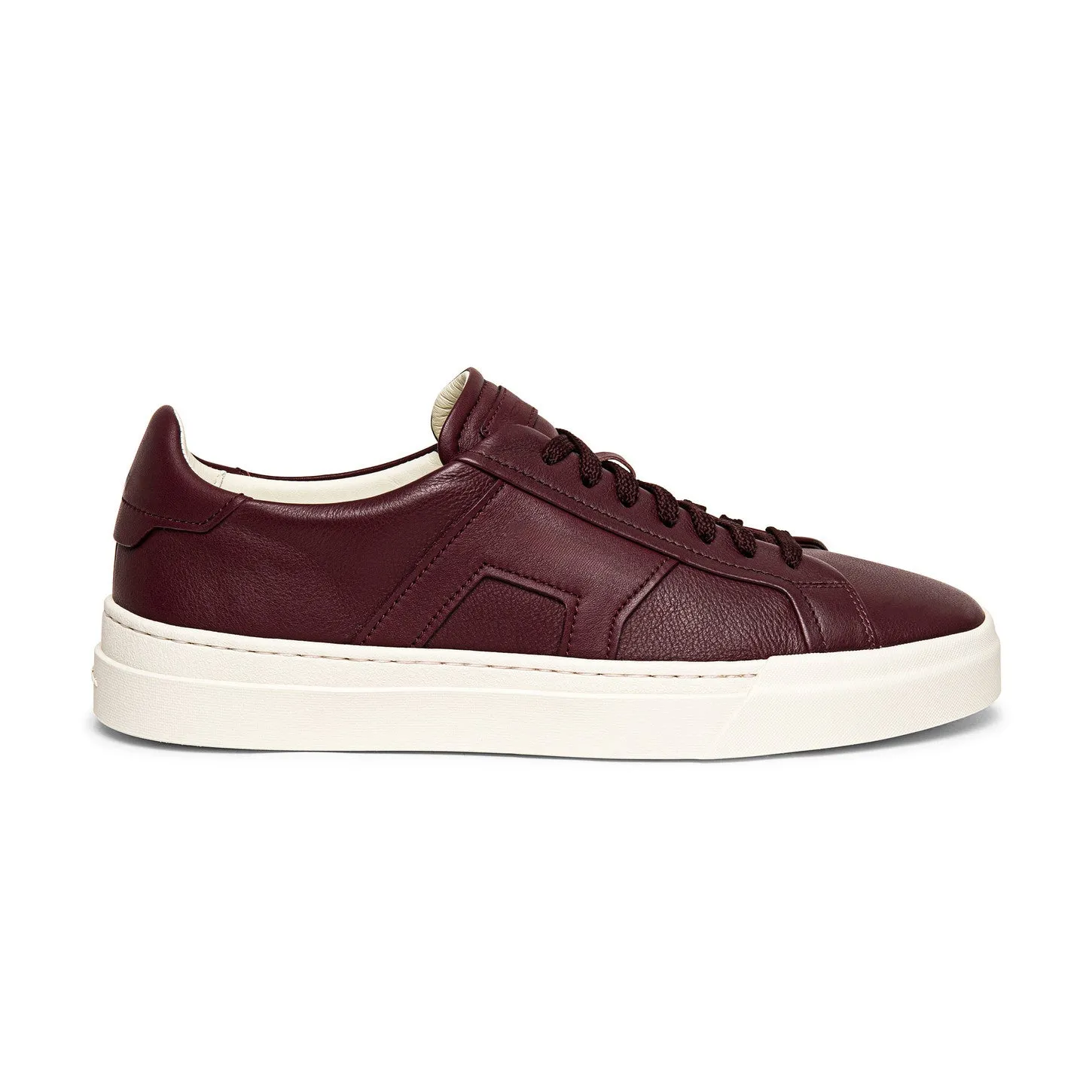 Burgundy Brown Leather Amelie Lace Up Sneakers - AW24 sold by Costoso Italiano product image thumbnail 2