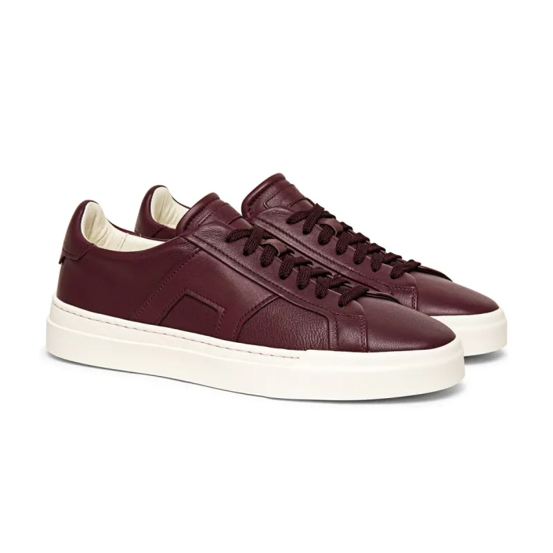 Burgundy Brown Leather Amelie Lace Up Sneakers - AW24 sold by Costoso Italiano