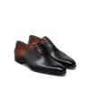 Flat Feet Shoes - Black & Brown Leather Tasmania Oxfords with Arch Support sold by Costoso Italiano