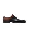 Flat Feet Shoes - Black & Brown Leather Tasmania Oxfords with Arch Support sold by Costoso Italiano