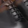 Flat Feet Shoes - Black & Brown Leather Tasmania Oxfords with Arch Support sold by Costoso Italiano