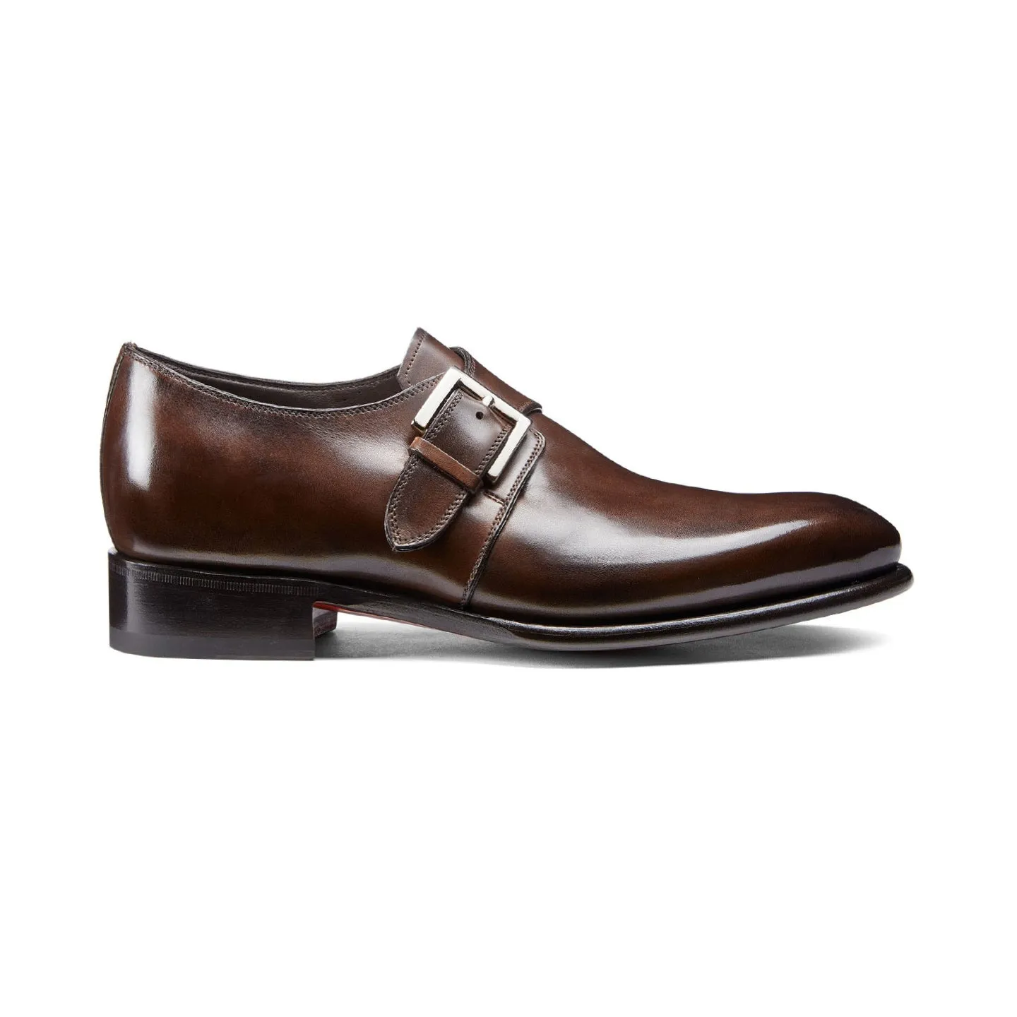 Height Increasing Brown Leather Bromley Monk Straps sold by Costoso Italiano product image thumbnail 3