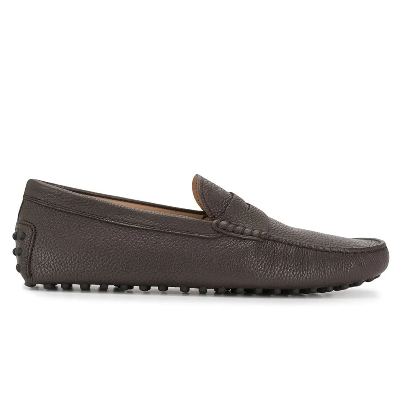 Height Increasing Brown Leather Burgos Driving Loafers sold by Costoso Italiano product image thumbnail 2
