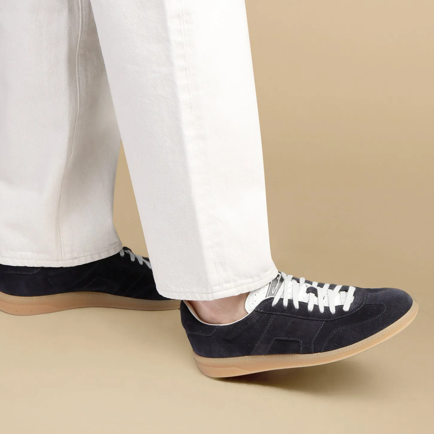 Black Suede Leather Istinto With Rubber Sole Sneakers sold by Costoso Italiano product image thumbnail 3