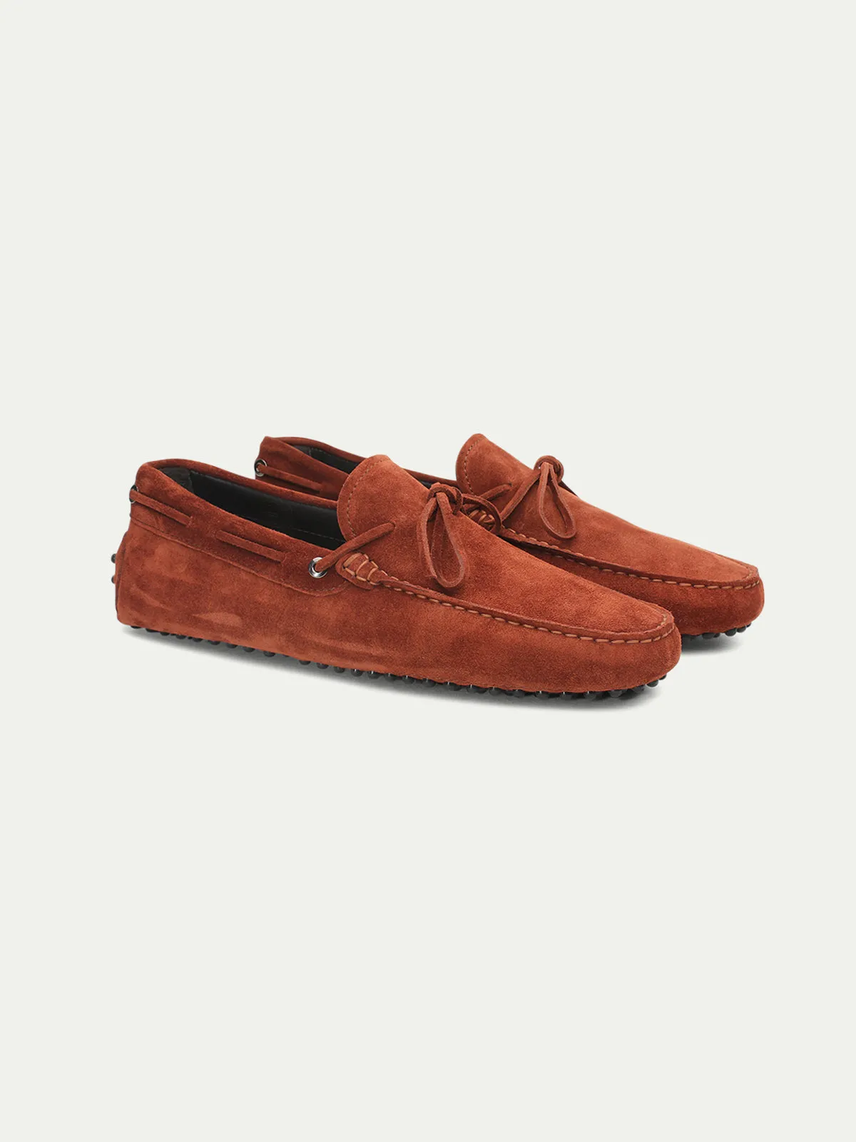 Brick Red Suede Ophelia Driving Loafers - AW24 sold by Costoso Italiano product image thumbnail 2