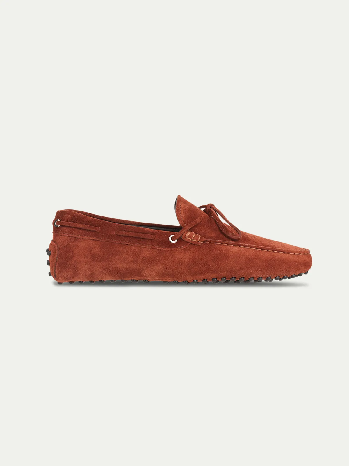 Brick Red Suede Ophelia Driving Loafers - AW24 sold by Costoso Italiano product image thumbnail 3