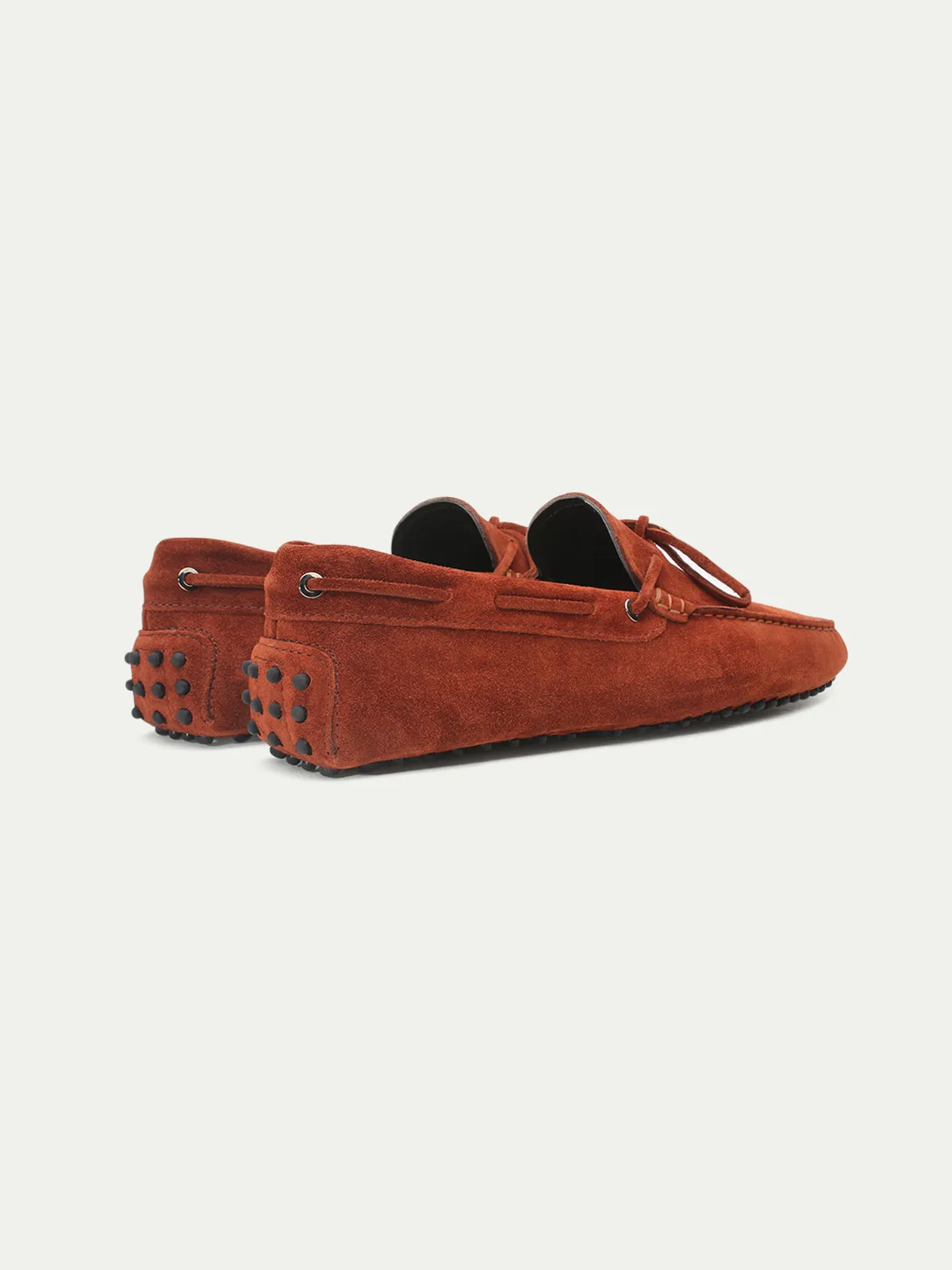 Brick Red Suede Ophelia Driving Loafers - AW24 sold by Costoso Italiano product image thumbnail 4