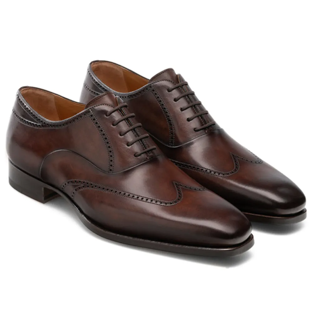 Brown Leather Selsdon Brogue Oxfords sold by Costoso Italiano