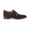 Height Increasing Brown Suede Castle Monk Straps sold by Costoso Italiano
