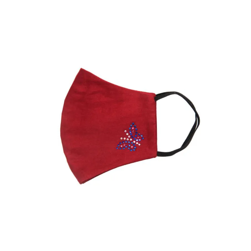 Copy of Red Silk Mask with Butterfly in Swarovski Crystals sold by Costoso Italiano