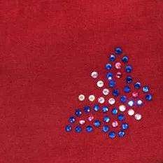 Copy of Red Silk Mask with Butterfly in Swarovski Crystals sold by Costoso Italiano product image thumbnail 2