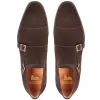 Height Increasing Brown Suede Castle Monk Straps sold by Costoso Italiano