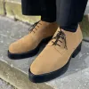 Tan Suede Leather Ivo With Thick Sole Oxford sold by Costoso Italiano
