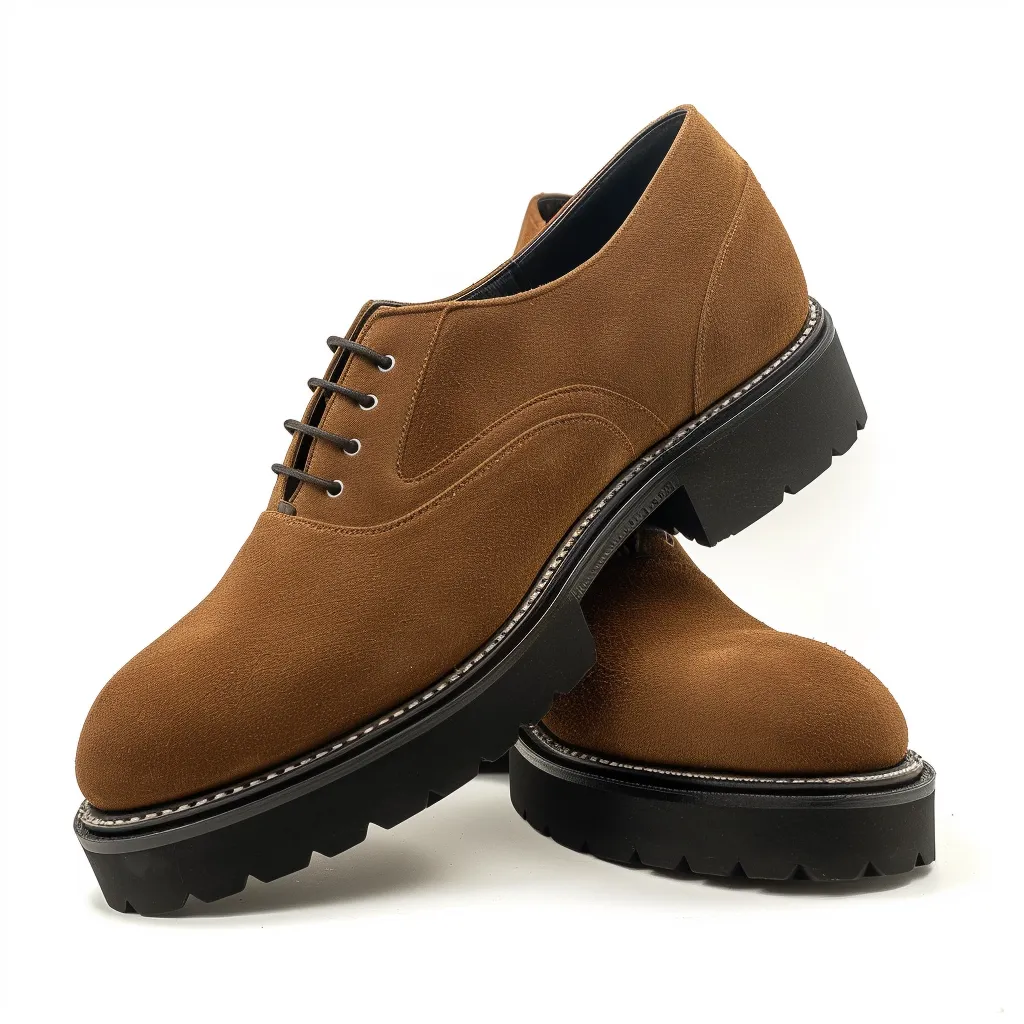 Brown Suede Leather Ippazio With Thick Sole Oxford sold by Costoso Italiano