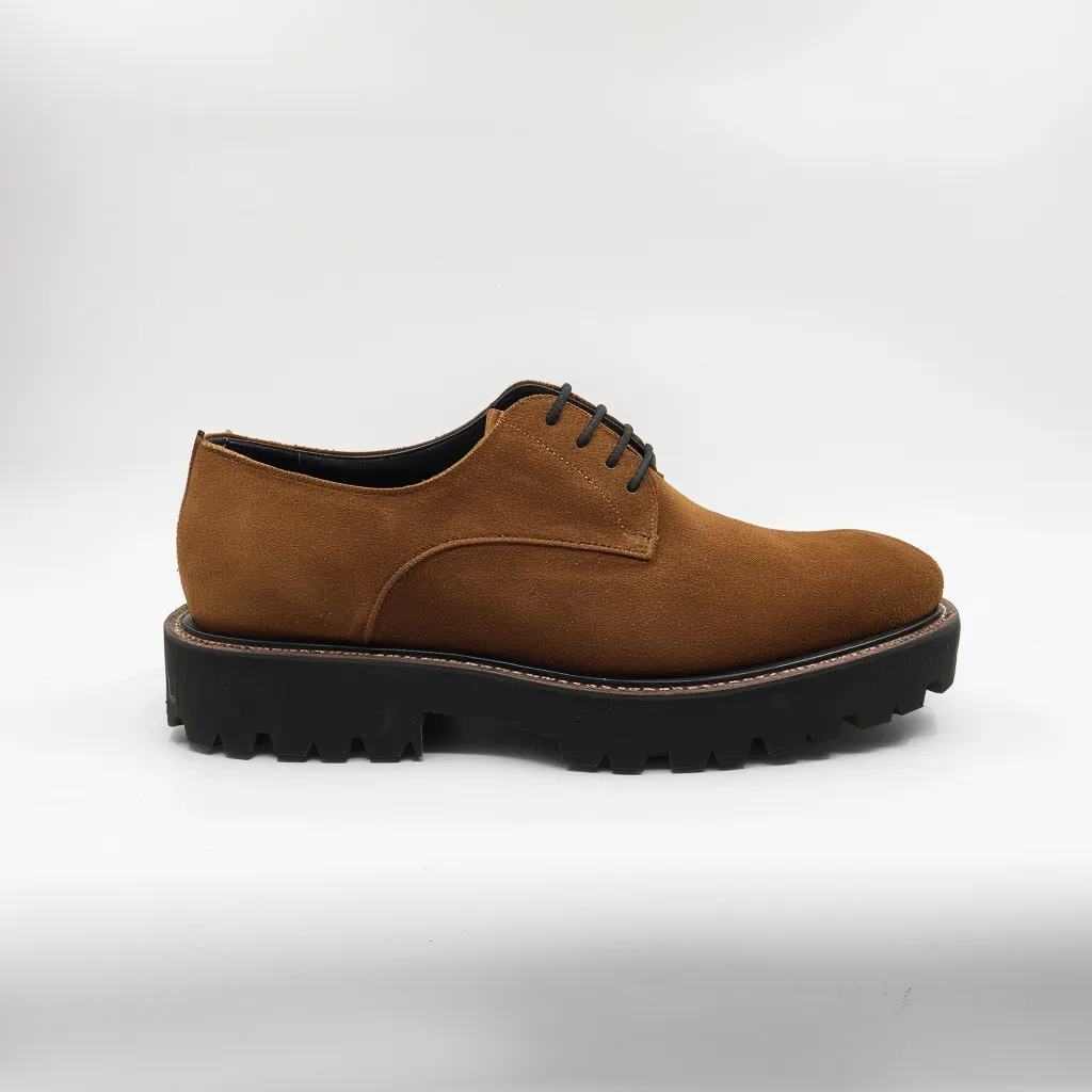 Brown Suede Leather Immacolato With Thick Sole Oxford sold by Costoso Italiano