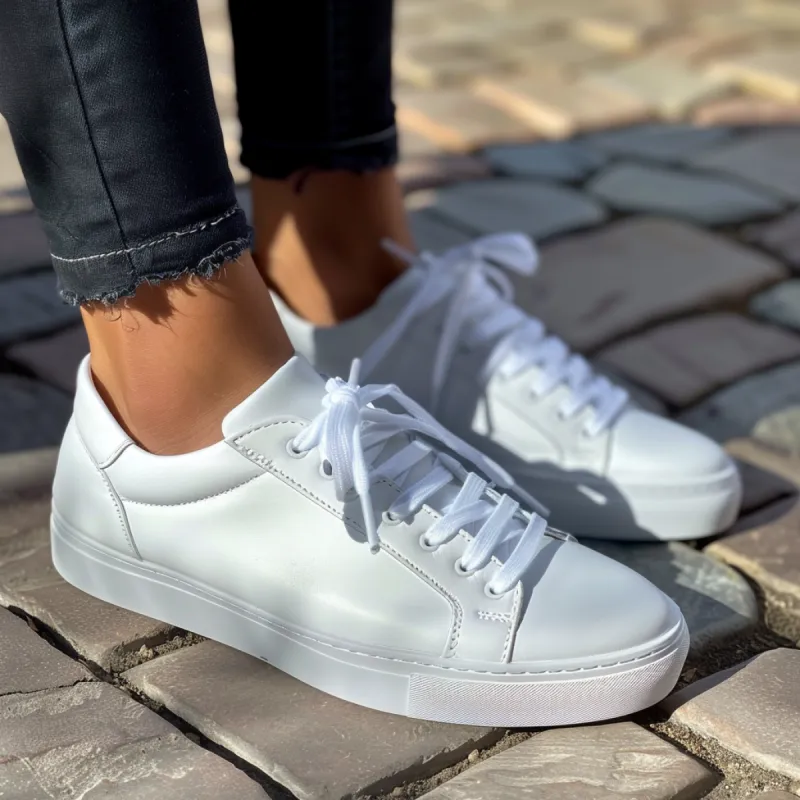 White Aleramo With White Sole Sneakers sold by Costoso Italiano