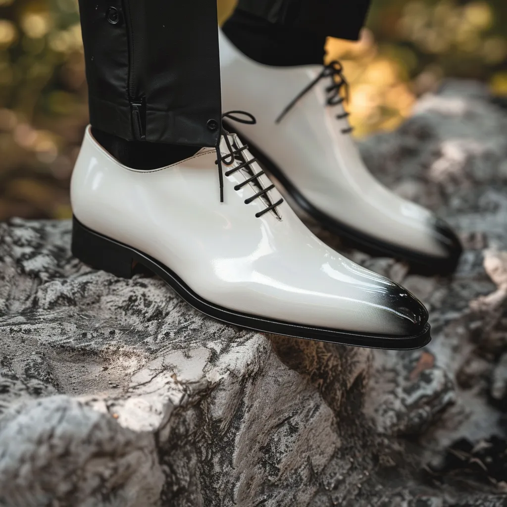 White Orfeo Oxford Shoes sold by Costoso Italiano