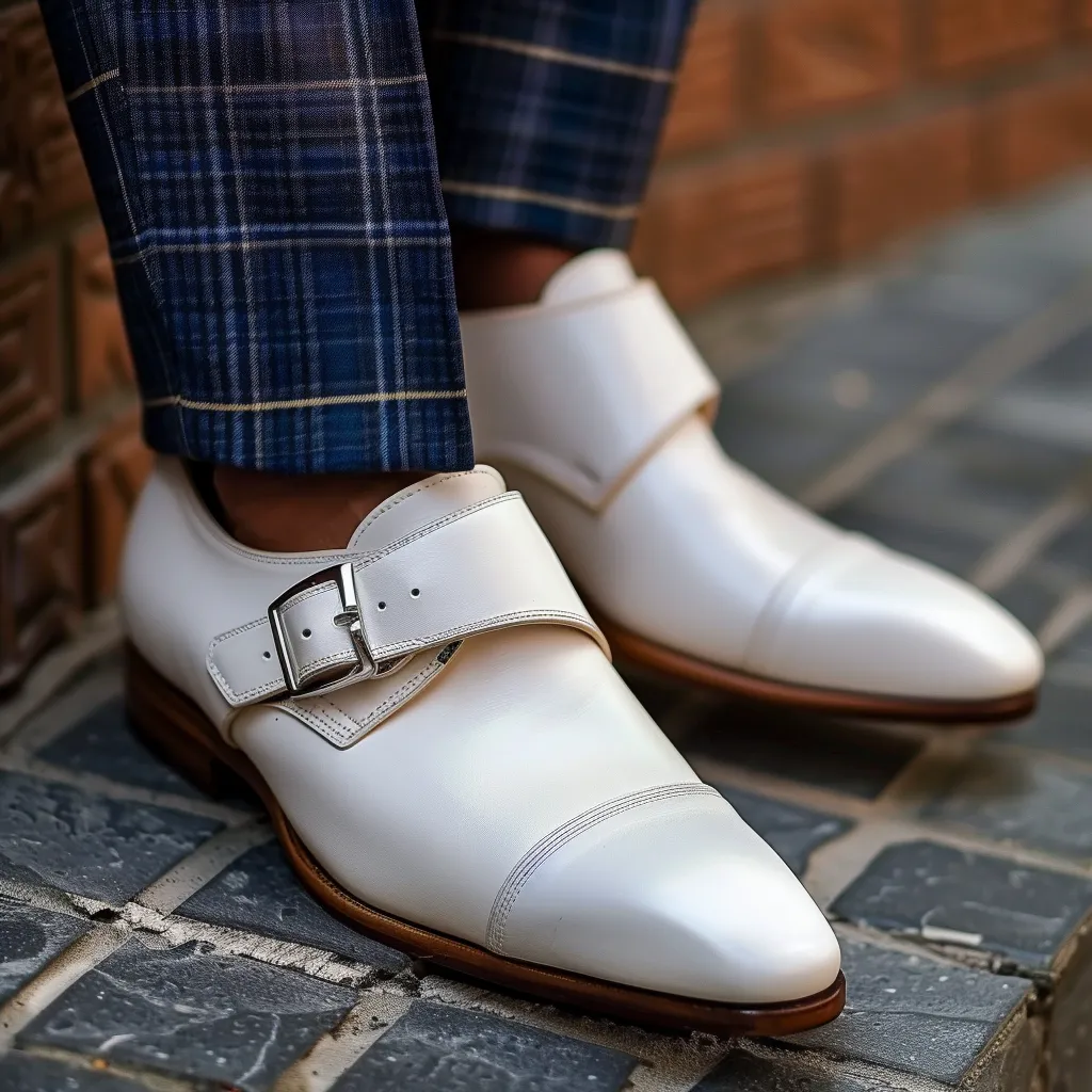 White Oddone Monk Straps sold by Costoso Italiano