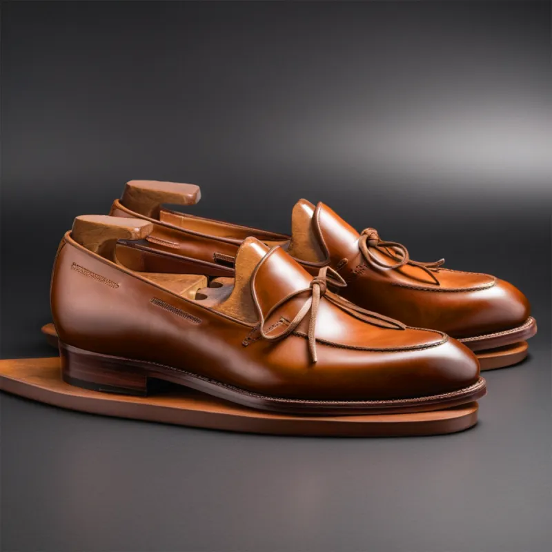 Tan Leather Yukon Loafers sold by Costoso Italiano