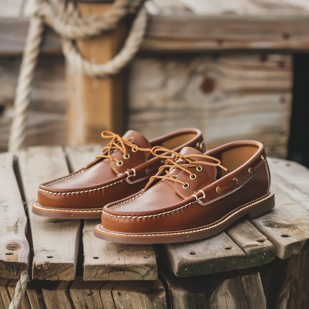 Brown Orlando Boat Shoes with Tan Sole sold by Costoso Italiano