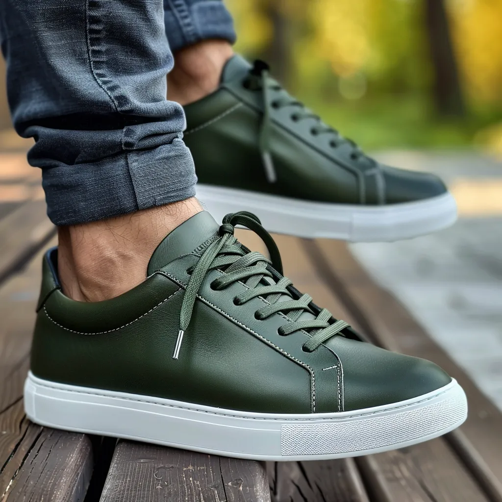 Green Carmine Sneaker With White Sole sold by Costoso Italiano