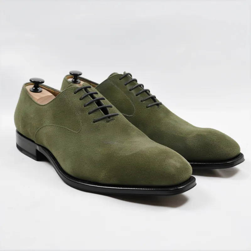 Green Suede Massimo Oxfords sold by Costoso Italiano