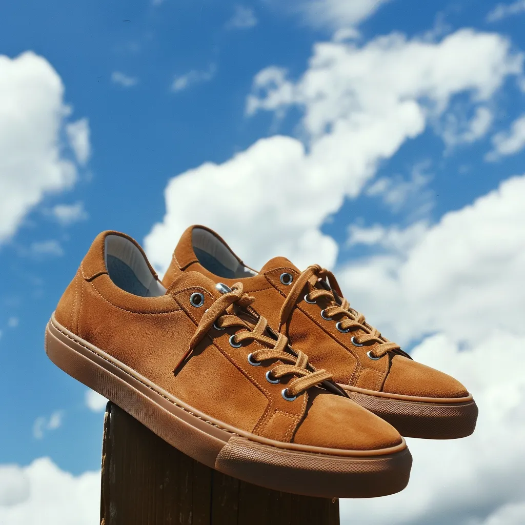 Brown Nubuck Leather Gesualdo Sneakers sold by Costoso Italiano