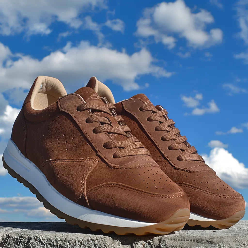Brown Nubuck Leather Gaspare Sneakers sold by Costoso Italiano